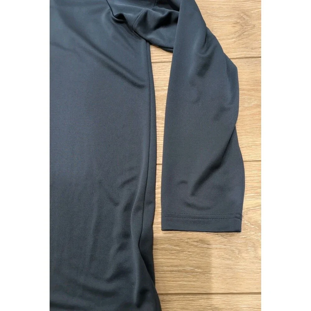 ADIDAS 3 BUTTON GOLF POLO LONG SLEEVE STRETCH PRIME GREEN MEN'S XL NAVY/GRAY